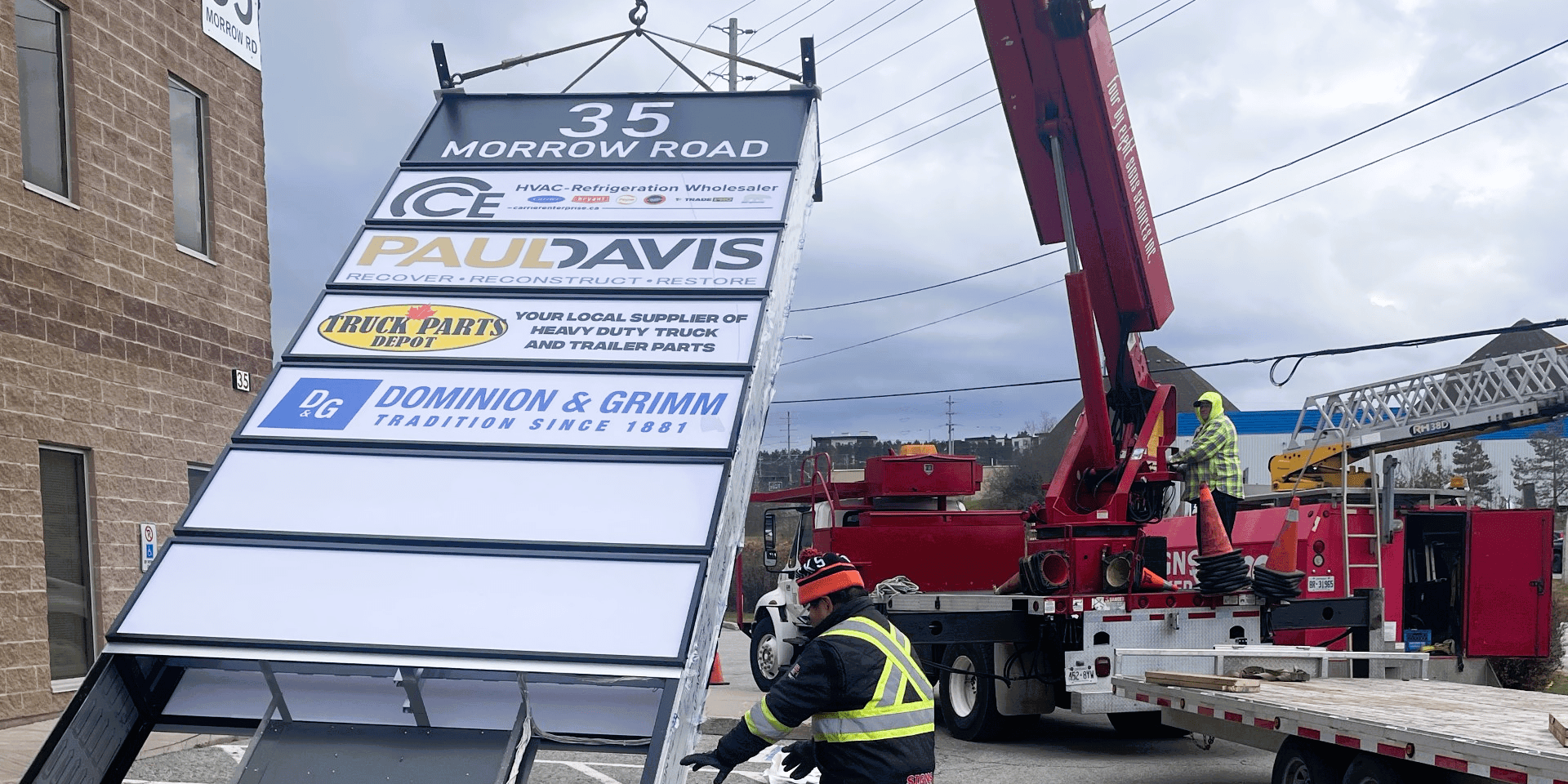 pylon sign installation